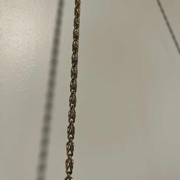 Sleek Black Clutch Purse with Gold Chain - Picture 6 of 6